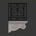 Iron Railing Bench With Decorative Scrollwork White Stone Seat And Sturdy Legs
