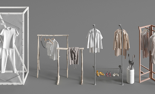 modern hanger clothes 3d model