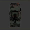 Military Armored Vehicle With Camouflage Paint Mounted Weapon System Antenna And Heavy Duty Tires