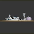 Modern Cartoon Architecture Science Fiction Architecture Future Architecture 3d model