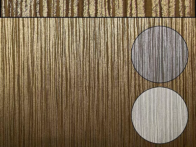 Textured Circular Components With Gray And White Textures On Golden Wood Grain Background 3d model