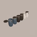 Durable Industrial Storage Drums With Sealed Lids And Metal Handles In Various Colors