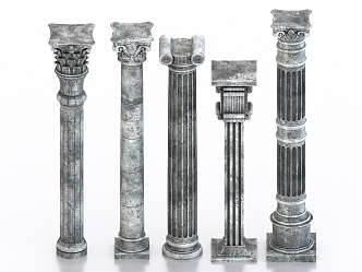 Roman Column Stone Carved Column Stone Column Garden Stone Column Marble Column Classical Column 3d model