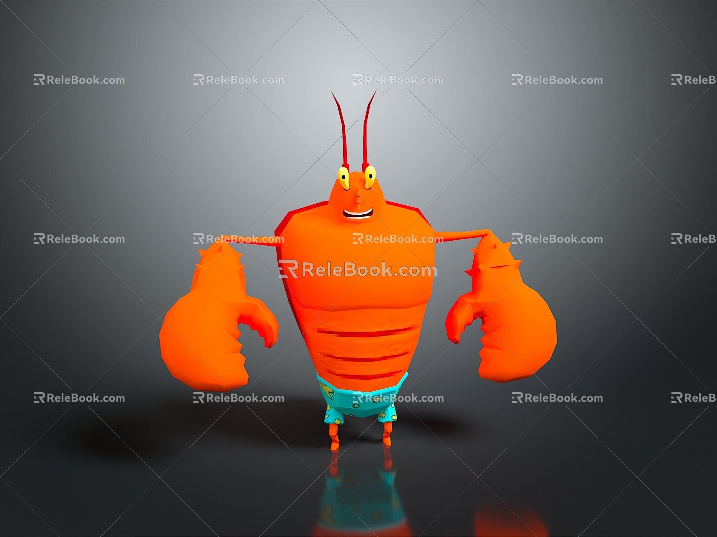 lobster big lobster crystal lobster cartoon lobster marine animal fish freshwater fish marine fish animal 3d model