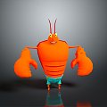 lobster big lobster crystal lobster cartoon lobster marine animal fish freshwater fish marine fish animal 3d model