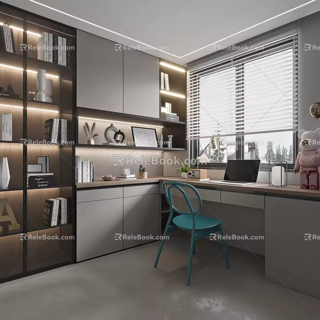 Modern study 3d model