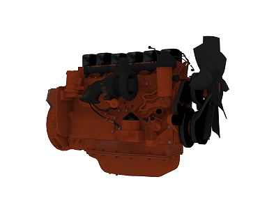 modern engine 3d model