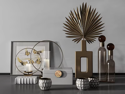 Modern ornaments combination decoration painting combination 3d model