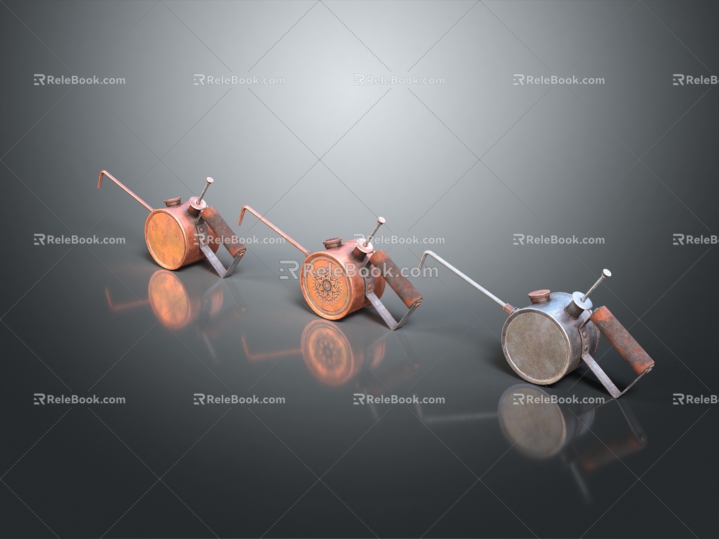 Modern oil pot oil drum 3d model