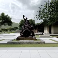 Traditional Chinese Filial Piety Garden Courtyard With Stone Paths Ponds And Greenery