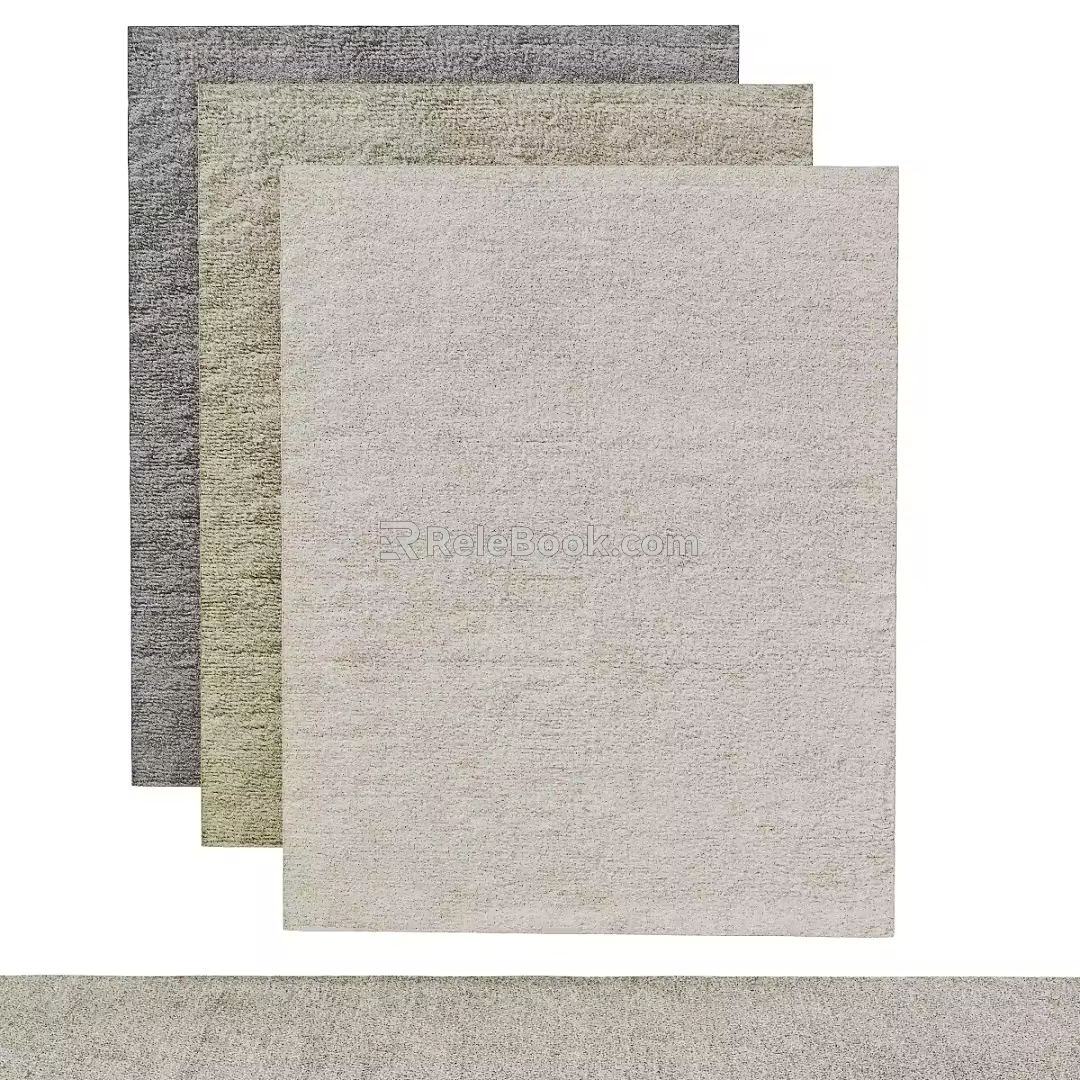 Modern carpet combination plush carpet woven carpet living room carpet 3d model