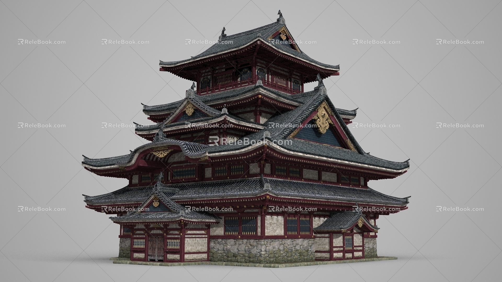 Ancient Architecture Japanese Architecture Japanese House Japanese Palace Japanese Tower 3d model