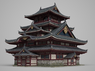 Ancient Architecture Japanese Architecture Japanese House Japanese Palace Japanese Tower 3d model