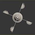 Modern Metallic Sculpture With Silver Spheres Disc Shapes And Sleek Reflective Stand