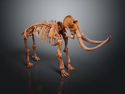 Mammoth Skeleton Anatomical Model As Medical Educational Device For Study 3d model