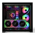 RGB Gaming PC Case With Transparent Side Panel And Colorful LED Cooling Fans