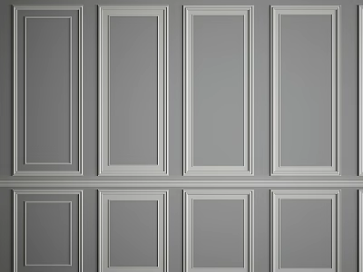 Stylish Ceiling Design With Neatly Arranged Gray Panels And White Borders 3d model