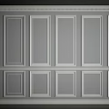Stylish Ceiling Design With Neatly Arranged Gray Panels And White Borders 3d model