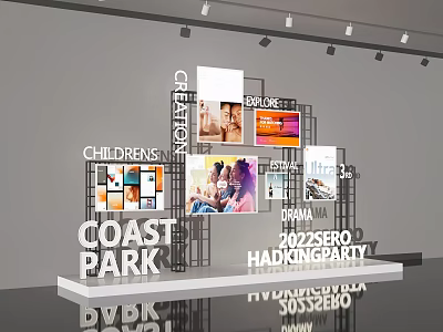 Coast Park Children's Drama Themed Photo Check In Spot With Display Frames And 3d model
