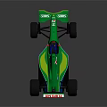 Green And Blue Electric Toy Racing Car With DAPALMA Logo And Numbers 71 34 Design