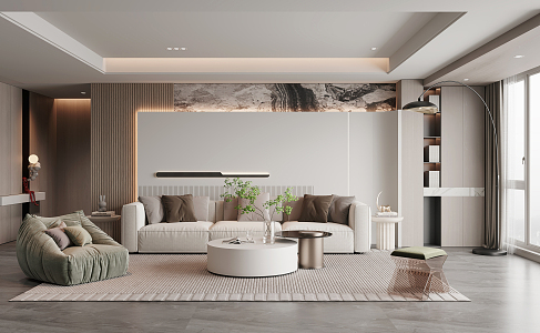 modern living room 3d model