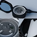 Outdoor Adventure Themed Ornament Decoration Set With Open Compass And Dial