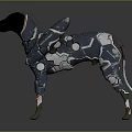 Advanced Futuristic Mechanical Dog With Cybernetic Armor And Metallic Details