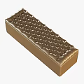 Golden Leather Tufted Ottoman With Elegant Design And Modern Style