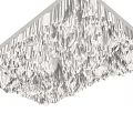Artistic Modern Ceiling Design Featuring White Wavy Layered 3D Patterns
