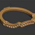 Golden Circular Living Product With Decorative Metallic Ring And Intricate Edge Details