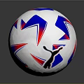 Modern Silver Blue Red Geometric Pattern Soccer Ball For Daily Sports Use
