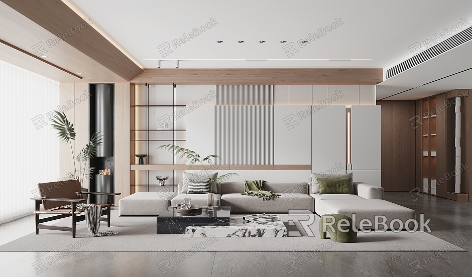 modern living room model