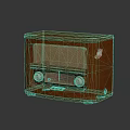 Vintage Radio Classic Audio Device With Retro Design Brown Wooden Case Knobs And Grille