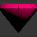 Stunning Vibrant Pink Diamond With Polished Facets And Glossy Reflective Surface