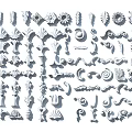 Various Intricate Decorative Carvings With Floral Leaf Scroll And Classic Patterns