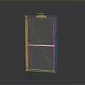 Dark Wooden Frame Glass Door With Transparent Panel Handle And Closer