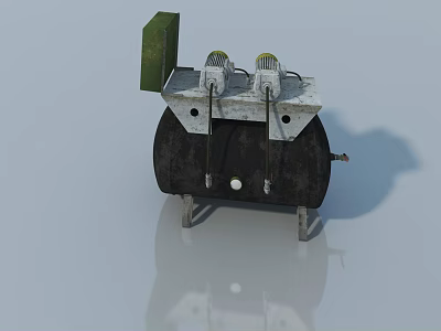 Swing Door Motorized Drive Mechanism With Metal Frame And Mechanical Components 3d model