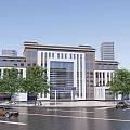 New Chinese-style Office Building Public Security Building 3d model