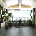 Modern Villa Balcony Design With Living Plant Walls Hanging Lights And Outdoor Seating