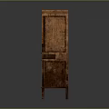 Traditional Wooden Entryway Cabinet Sideboard With Lattice Doors And Carved Design