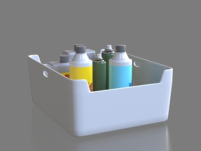 Storage Basket Grocery Basket Storage Box Grocery Box Storage Box Storage Basket Bottles Jars 3d model