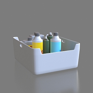 Storage Basket Grocery Basket Storage Box Grocery Box Storage Box Storage Basket Bottles Jars 3d model