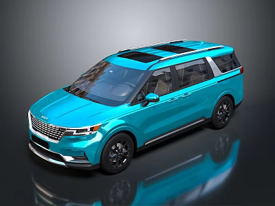 Blue Modern SUV With Sleek Body Design Sunroof And Alloy Wheels 3d model