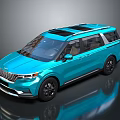 Blue Modern SUV With Sleek Body Design Sunroof And Alloy Wheels