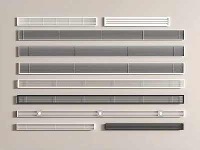 Modern Air Conditioner Vent Grilles With Various Designs And Home Interior Styles 3d model