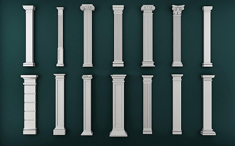 European Roman Column Roman Column 3d model