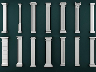 European Roman Column Roman Column 3d model