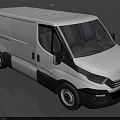 White IVECO Van With Open Side Doors Revealing Spacious Interior Cabin Commercial Cargo Vehicle Design