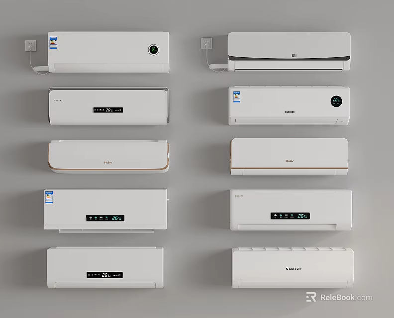 Top Air Conditioner Fans With Various White Models For Home Cooling Needs 3d model 