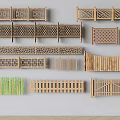Various Wooden and Bamboo Fence Designs with Decorative Patterns and Panel Styles